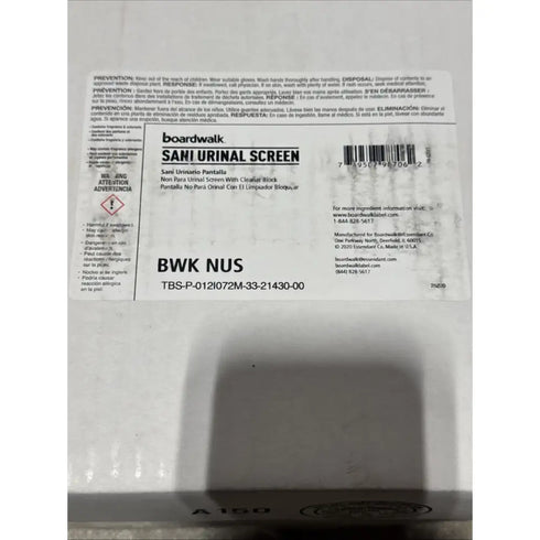 Boardwalk SANI Urinal Screen NUS Green Apple w/ Non-Para Cleaner Block (12/Box)