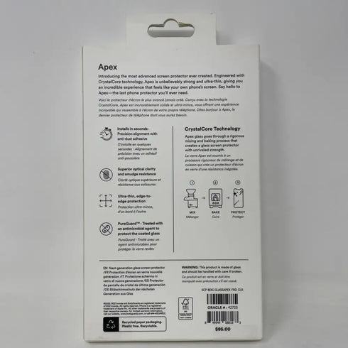 BodyGuardz Apex Tempered Glass Screen Protector - iPhone 15 Pro Max/15 Plus