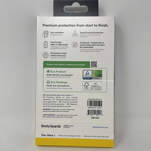 BodyGuardz Pure 3 Glass Screen Protector for Samsung Galaxy S24