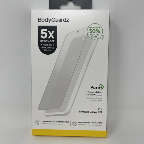 BodyGuardz Pure 3 Glass Screen Protector for Samsung Galaxy S24