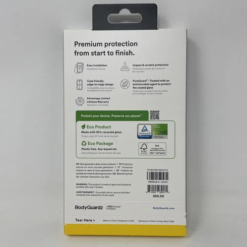 BodyGuardz Pure 3 Glass Screen Protector for Samsung Galaxy S24+ PLUS (6.7")