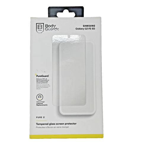 BodyGuardz Pure2 Tempered Glass Screen Protector for Samsung Galaxy S21 FE 5G