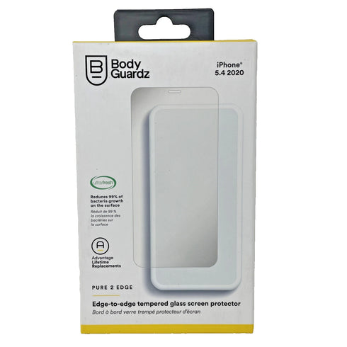 BodyGuardz Screen Protector for iPhone 12 Mini Anti-Scratch Pure 2 Edge Glass