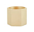 Solid Brass Match Holder and Striker - Modern Hexagonal Decor