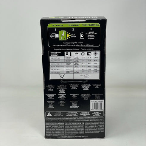 Duracell TRI-Power 2000 Lumen LED Solar + USB Rechargable Battery Lantern Light