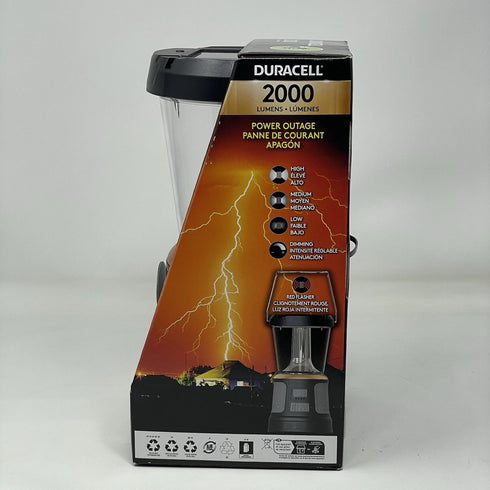 Duracell TRI-Power 2000 Lumen LED Solar + USB Rechargable Battery Lantern Light