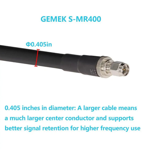 GEMEK 75ft = 23M SMA Male to N Male Antenna Cable 50Ohm Low Loss Copper Coaxial