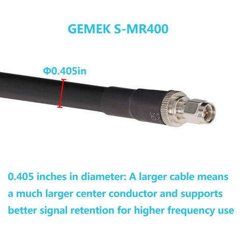 GEMEK 75ft = 23M SMA Male to N Male Antenna Cable 50Ohm Low Loss Copper Coaxial