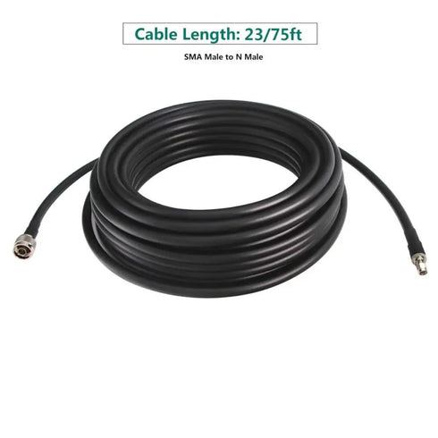 GEMEK 75ft = 23M SMA Male to N Male Antenna Cable 50Ohm Low Loss Copper Coaxial