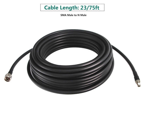 GEMEK 75ft = 23M SMA Male to N Male Antenna Cable 50Ohm Low Loss Copper Coaxial