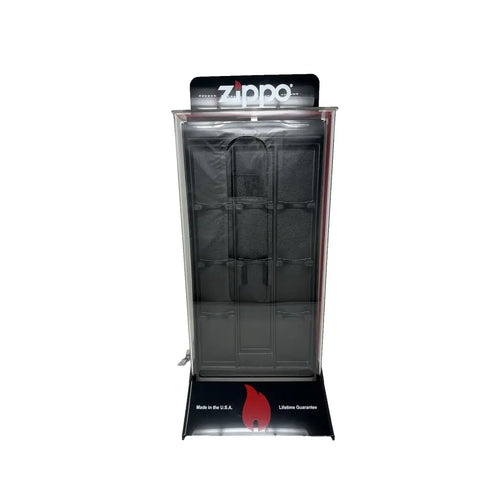 Genuine ZIPPO Lockable Acrylic Display Case Countertop Fits 10 Lighters & Fluid