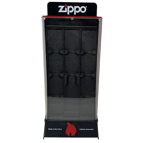 Genuine ZIPPO Lockable Acrylic Display Case Countertop Fits 10 Lighters & Fluid