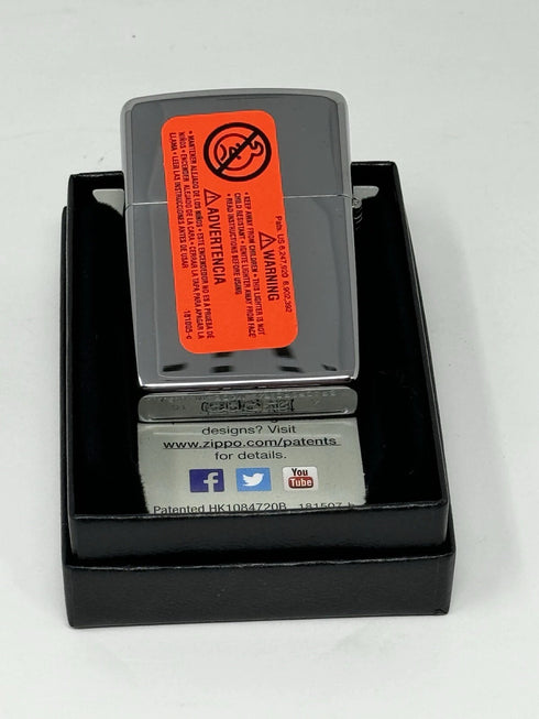 Genuine Zippo Windproof Lighter Made USA Polished Chrome Printed American Eagle