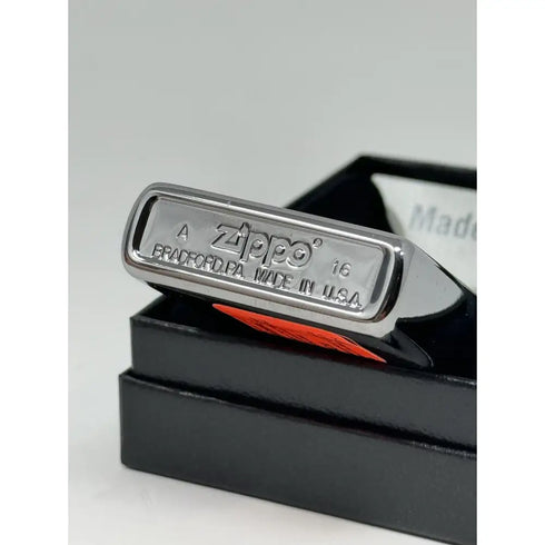 Genuine Zippo Windproof Lighter Made USA Polished Chrome Printed American Eagle