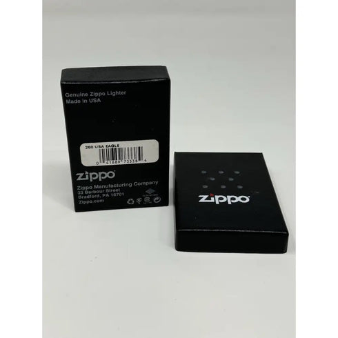 Genuine Zippo Windproof Lighter Made USA Polished Chrome Printed American Eagle
