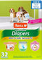 Hartz Disposable Dog Diapers Medium 10-26 lbs Waist 15-22" Pugs, Shiba Inu 32ct