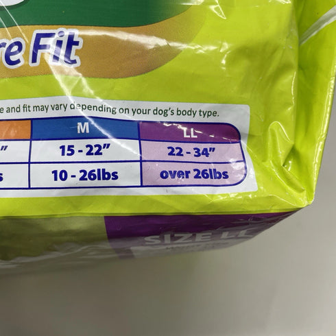 Hartz Disposable Dog Diapers, Size LL Secure Fit (5 Diapers) Dogs Over 26 Lbs