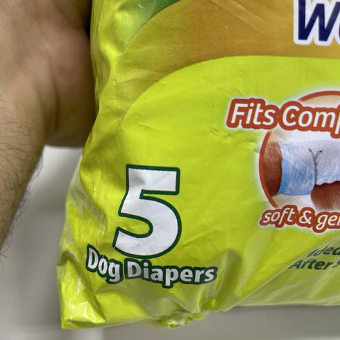 Hartz Disposable Dog Diapers, Size LL Secure Fit (5 Diapers) Dogs Over 26 Lbs