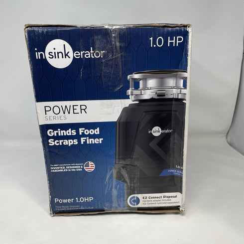InSinkErator Power 1HP Garbage Disposal,Power Series EZ Connect Black Open Box