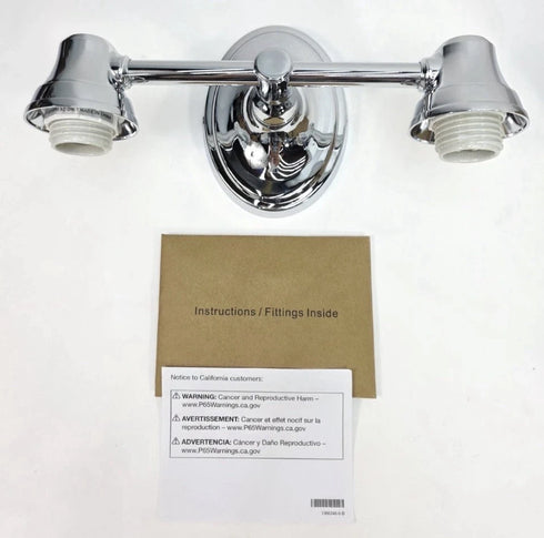 Kohler 11366-CPL Forté Bathroom Vanity Fixture, 2 Light, Polished Chrome