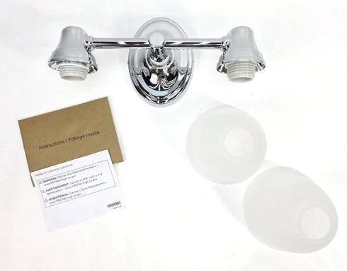 Kohler 11366-CPL Forté Bathroom Vanity Fixture, 2 Light, Polished Chrome