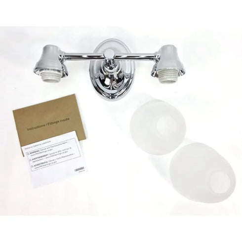 Kohler 11366-CPL Forté Bathroom Vanity Fixture, 2 Light, Polished Chrome