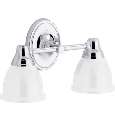 Kohler 11366-CPL Forté Bathroom Vanity Fixture, 2 Light, Polished Chrome