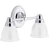 Kohler 11366-CPL Forté Bathroom Vanity Fixture, 2 Light, Polished Chrome