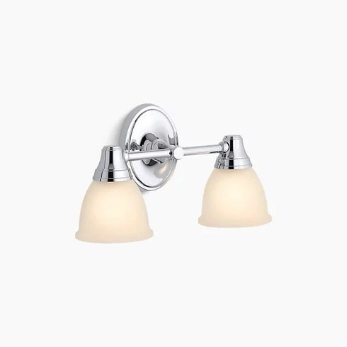 Kohler 11366-CPL Forté Bathroom Vanity Fixture, 2 Light, Polished Chrome