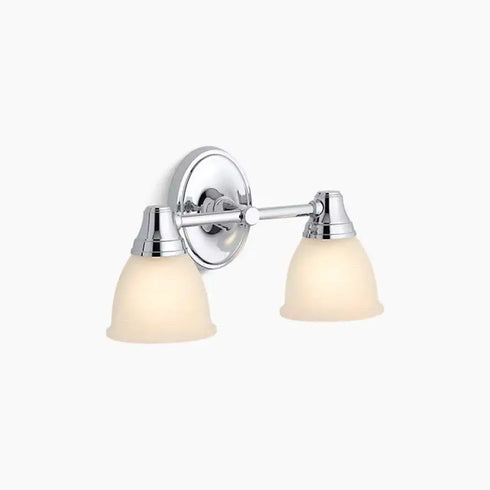 Kohler 11366-CPL Forté Bathroom Vanity Fixture, 2 Light, Polished Chrome