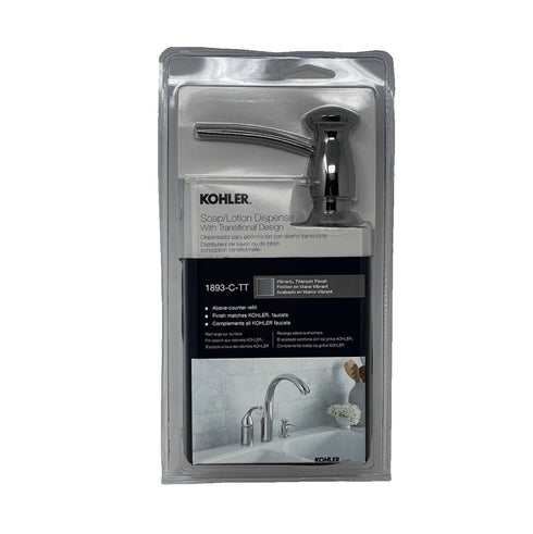 Kohler 1893-C-TT Soap & Lotion Dispenser, Transitional Design, Vibrant Titanium