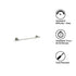 Kohler 26523-BN Decorative 18" Towel Bar - Brushed Nickel