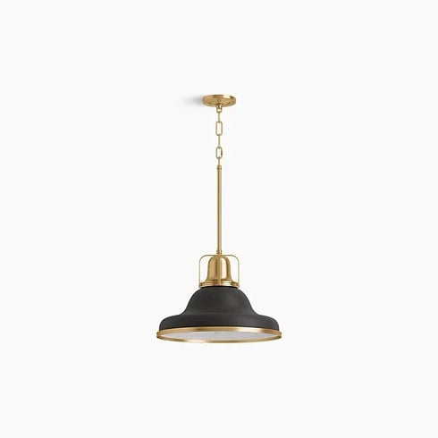 Kohler 32290-PE03 Hauksbee 18"Wide Light Pendant-Matte Black/Brushed Modern Bras