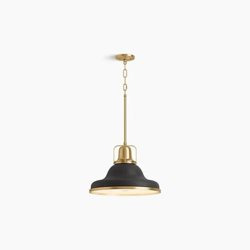 Kohler 32290-PE03 Hauksbee 18"Wide Light Pendant-Matte Black/Brushed Modern Bras