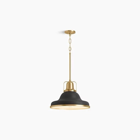 Kohler 32290-PE03 Hauksbee 18"Wide Light Pendant-Matte Black/Brushed Modern Bras
