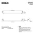 Kohler Artifacts 36" Grab Bar 25157-CP Polished Chrome Bathroom Safety