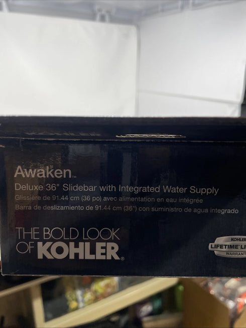 Kohler Awaken Deluxe 36" Slidebar Integrated Water Supply K-98344-2BZ Oil Rubbed
