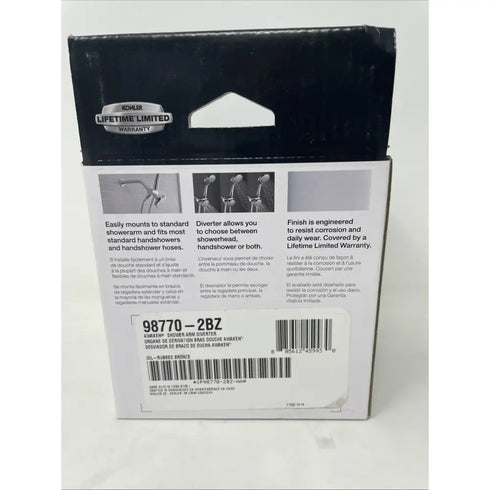 Kohler Awaken Oil Rubbed Bronze Showerarm Diverter 98770-2BZ