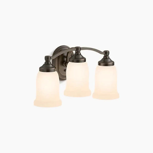 Kohler Bancroft K-11423-BZL 3-Light Wall Sconce Bronze Frosted Glass