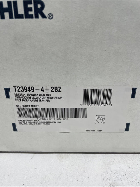 Kohler Bellera MasterShower Transfer Valve Trim K-T23949-4-2BZ ORB