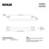 Kohler Cardale 24" Grab Bar REC30196-2BZ Oil Rubbed Bronze Bathroom