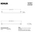 Kohler Cardale 36" Grab Bar REC32801-2BZ Oil Rubbed Bronze Bathroom