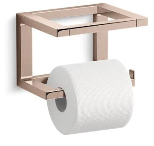 Kohler Draft Toilet Tissue Paper Holder 31750-RGD Vibrant Polished Rose Gold NIB