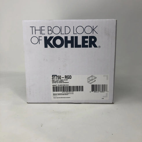Kohler Draft Toilet Tissue Paper Holder 31750-RGD Vibrant Polished Rose Gold NIB