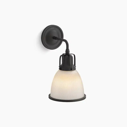 Kohler Hauksbee 1-Light Bell Wall Sconce Matte Black 32281-SC01-BLL