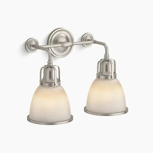 Kohler Hauksbee 2-Light Bell Wall Sconce Brushed Nickel K-32282-BNL