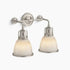 Kohler Hauksbee 2-Light Bell Wall Sconce Brushed Nickel K-32282-BNL