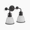 Kohler Hauksbee 2-Light Bell Wall Sconce Matte Black K-32282-BLL