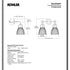 Kohler Hauksbee 2-Light Bell Wall Sconce Matte Black K-32282-BLL
