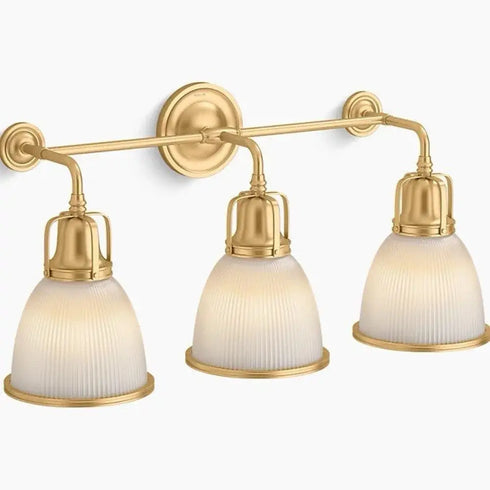Kohler Hauksbee 3-Light Bell Wall Sconce Brushed Modern Brass K-32283-2GL